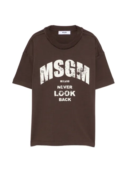 MSGM Kids logo-print short-sleeve T-shirt