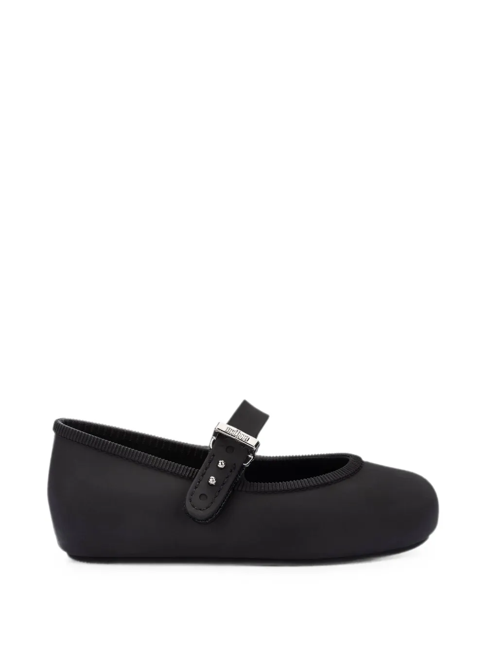 Mini Melissa buckle-strap ballet flats Zwart