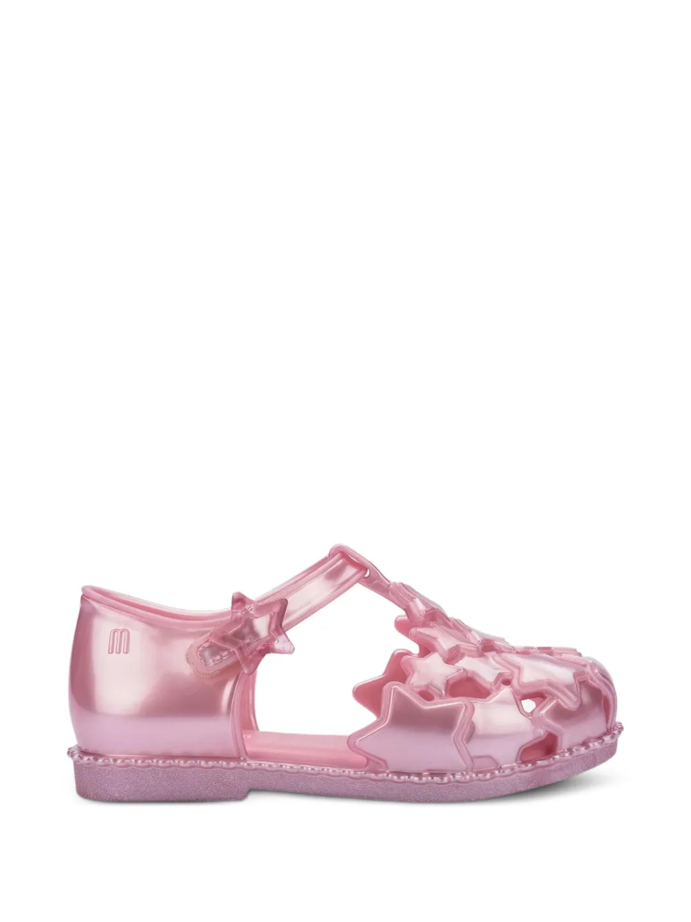 Mini Melissa Starry star-patchwork sandals Roze