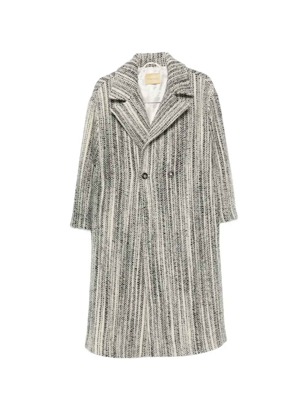MOMONÌ chevron-pattern double-breasted coat - Nude