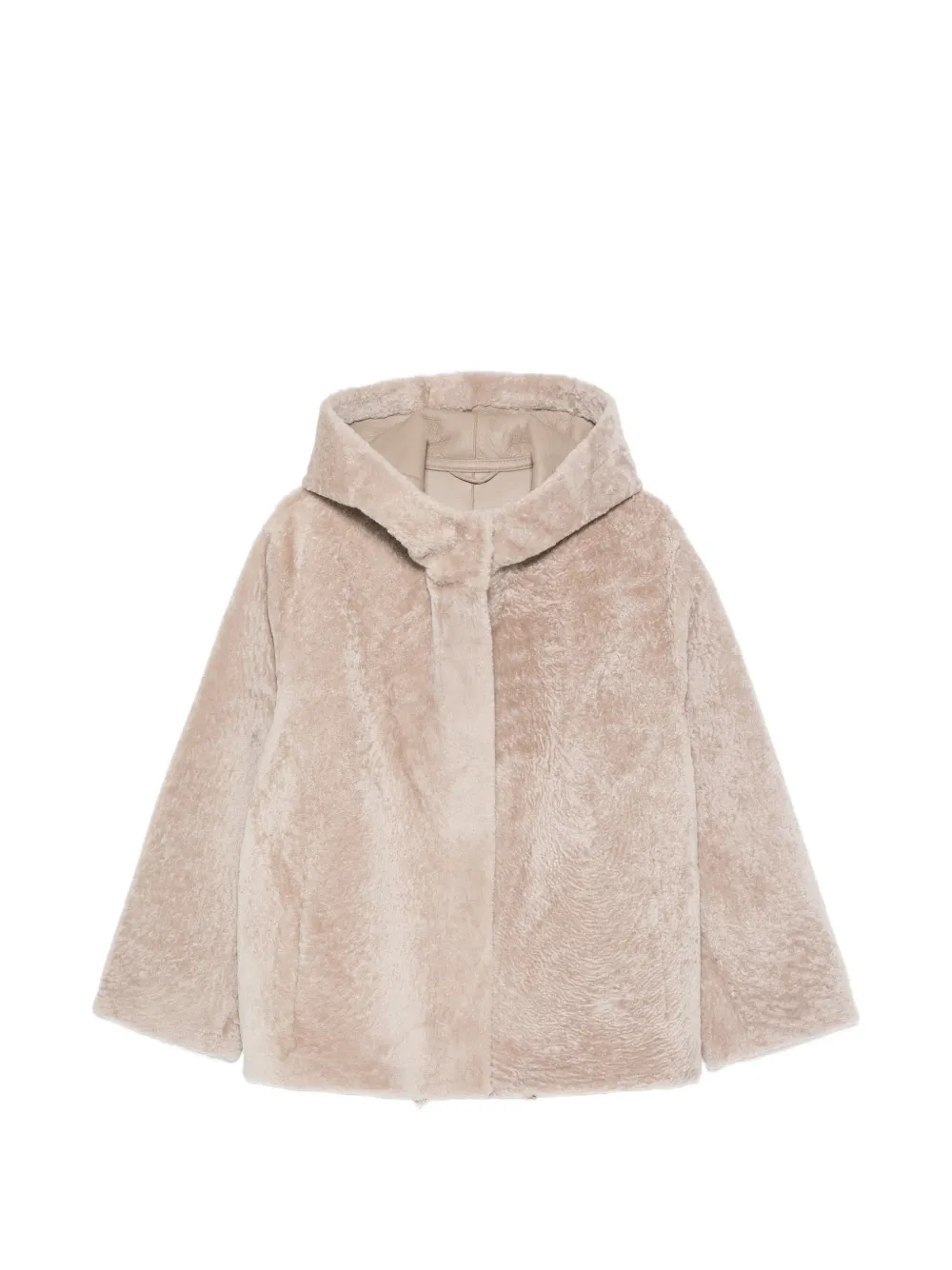 Manzoni 24 hooded shearling jacket - Nude