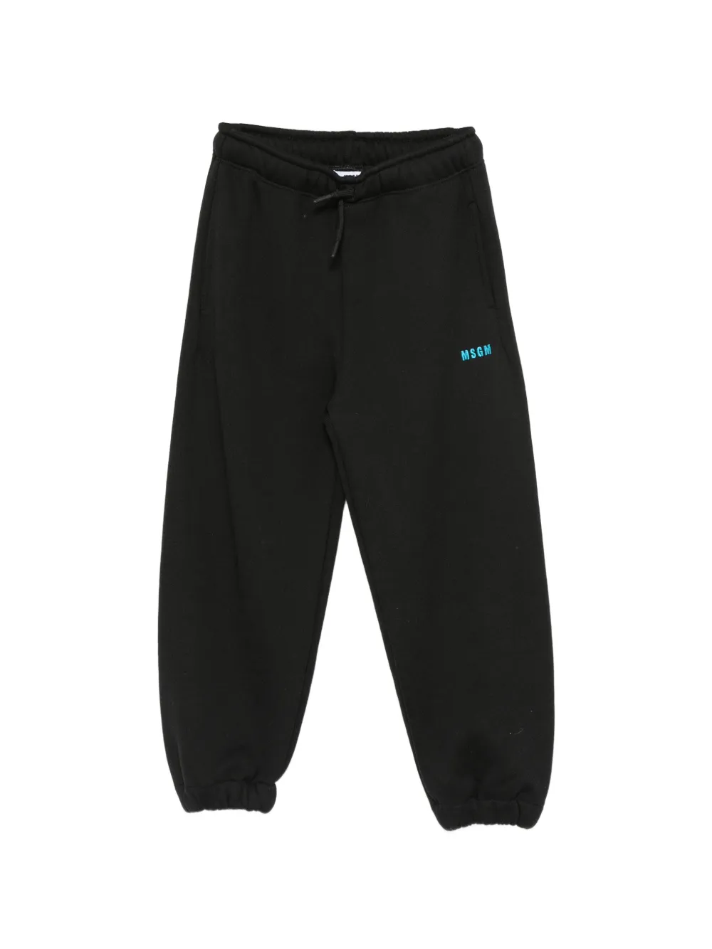 MSGM Kids logo-embroidered drawstring track pants - Schwarz