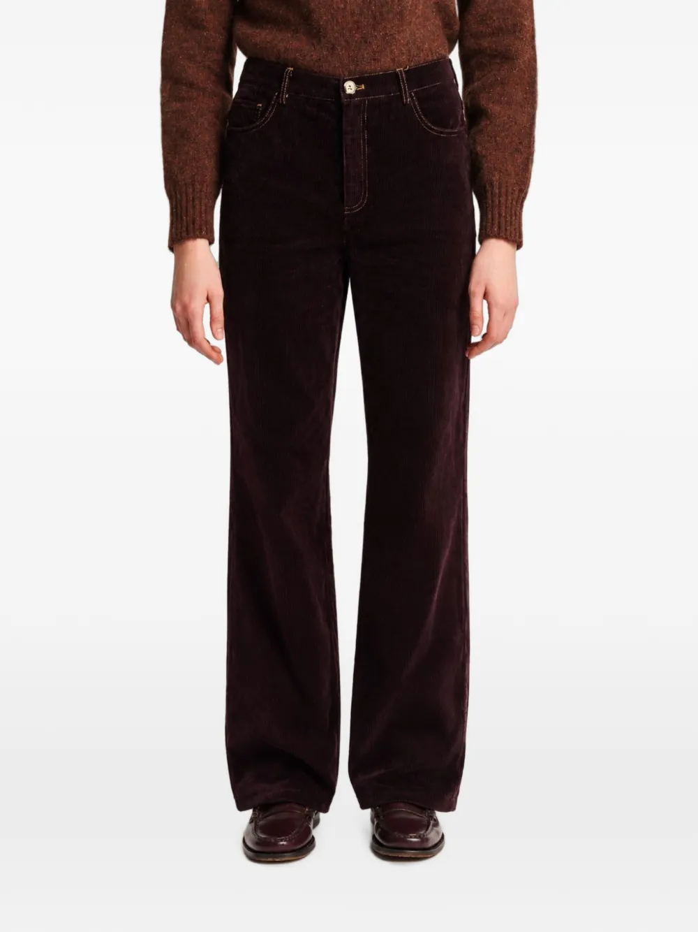 Antik Batik Flared broek Bruin