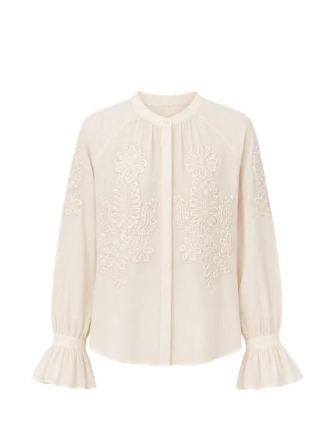 Antik Batik Marta embroidered ruffled-cuff shirt