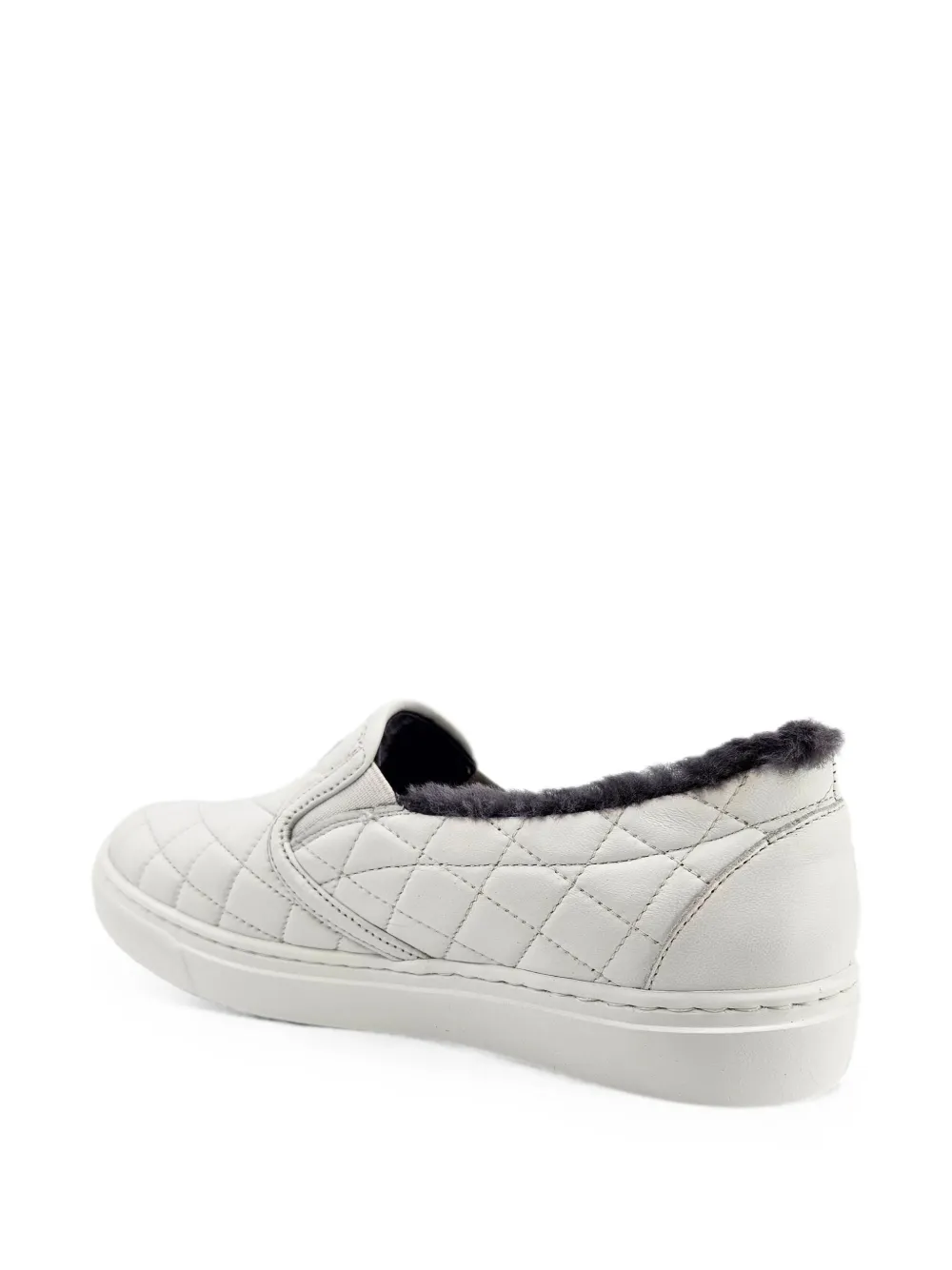Madison.Maison Gewatteerde sneakers met lammy voering Wit