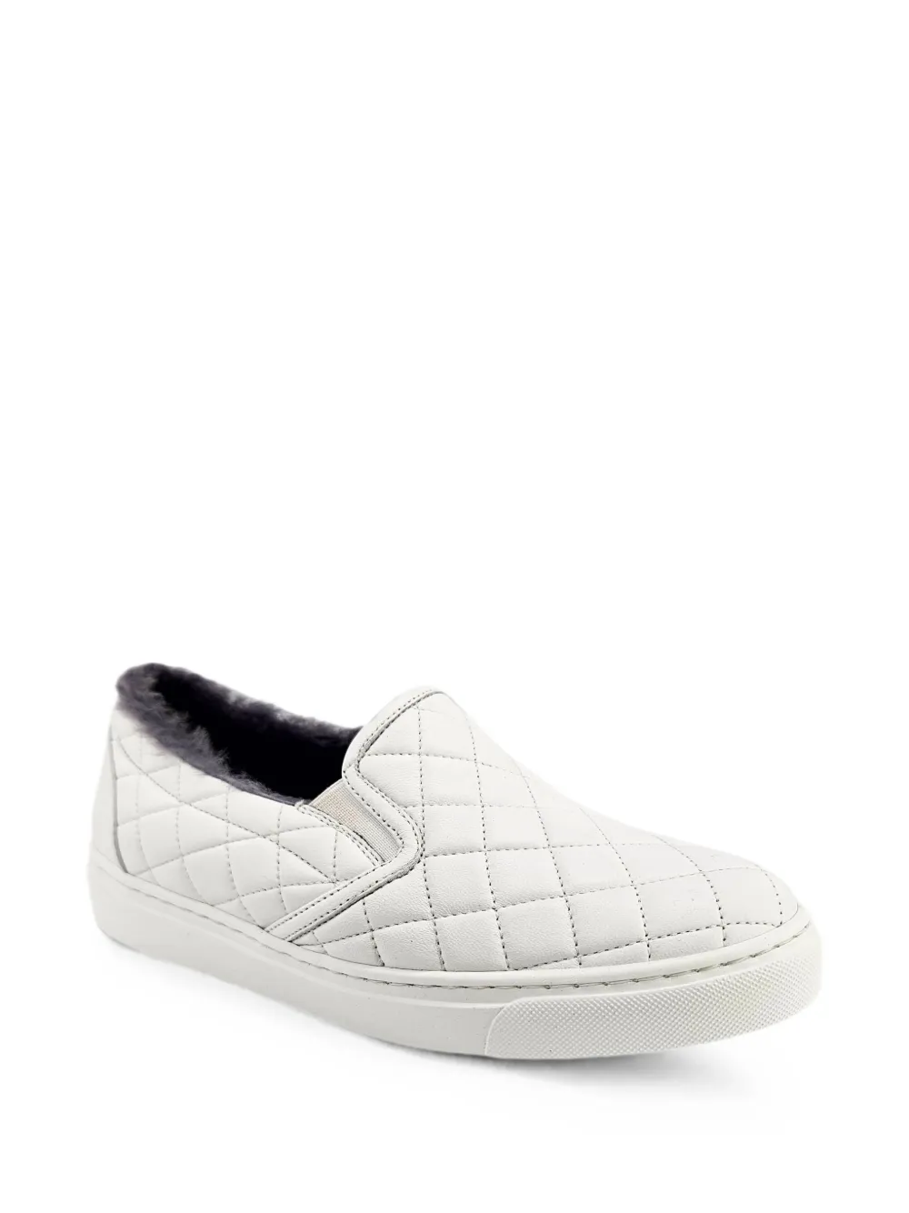 Madison.Maison Gewatteerde sneakers met lammy voering Wit