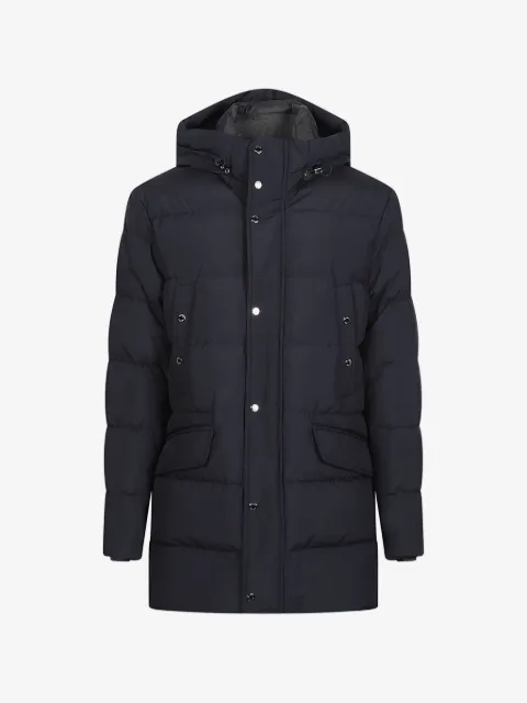 Moorer hooded padded coat