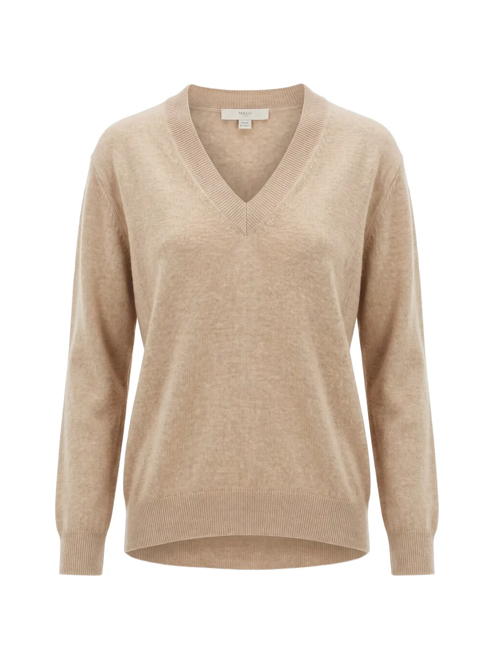 Malo V-neck cashmere sweater - Nude