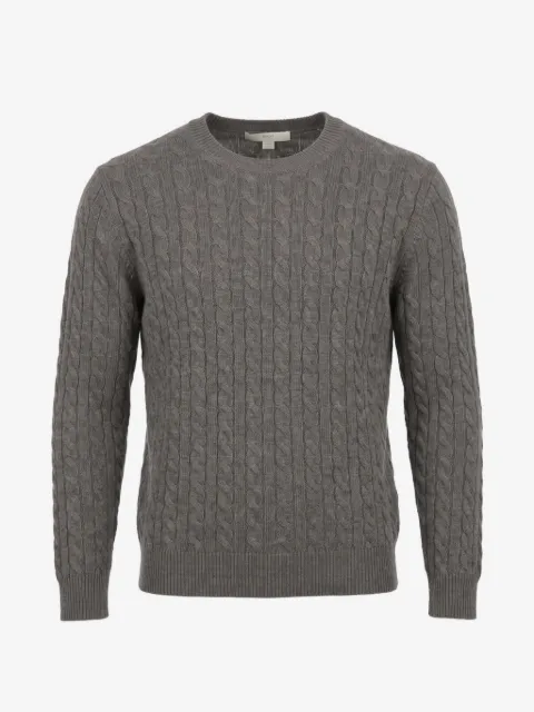 Malo cable-knit crew-neck sweater