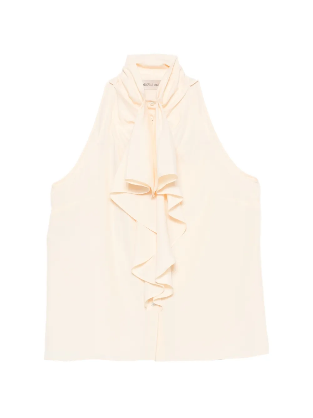 Alberta Ferretti ruffled halterneck top