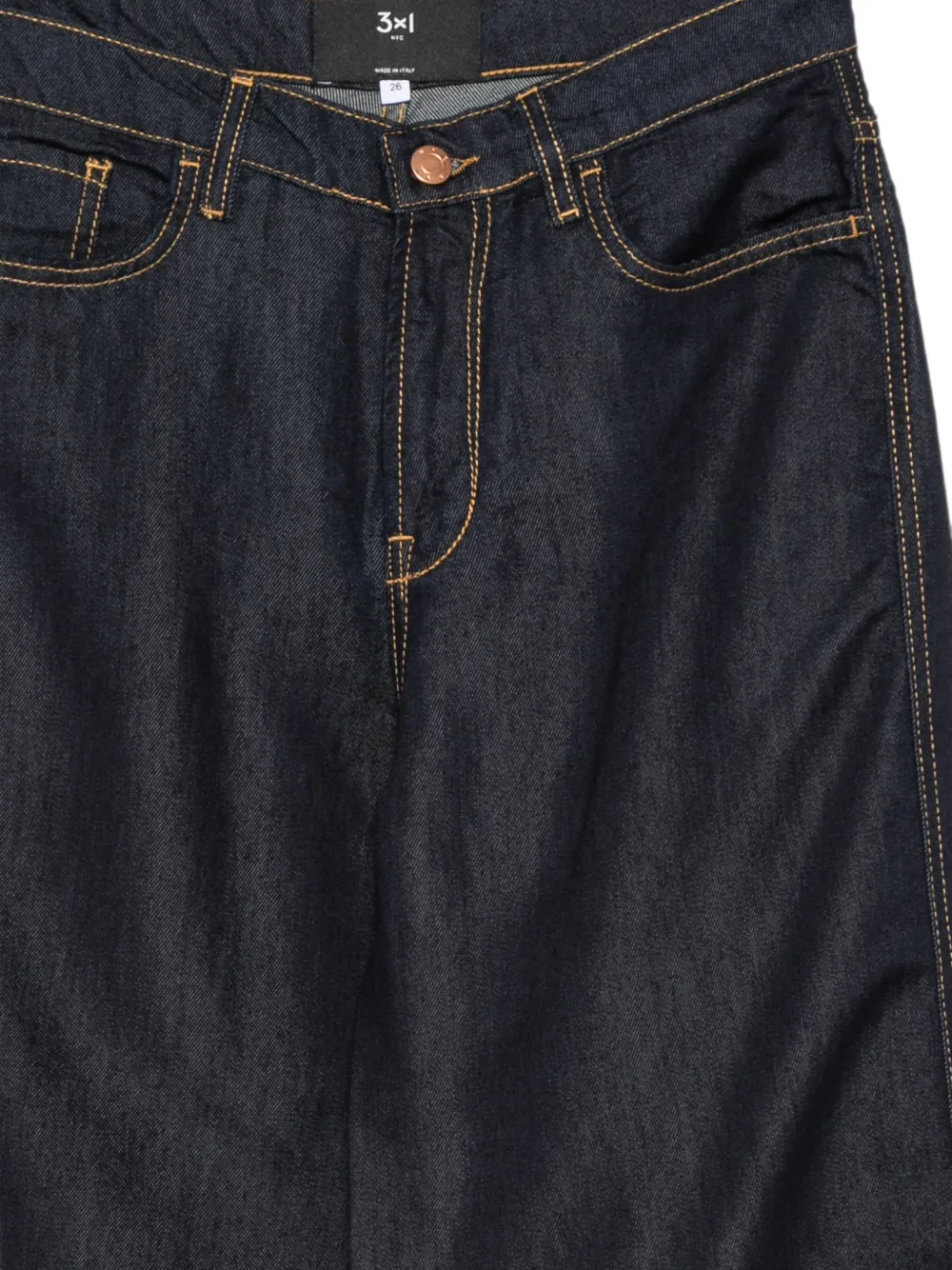 3x1 Jeans met contrasterende stiksels Blauw