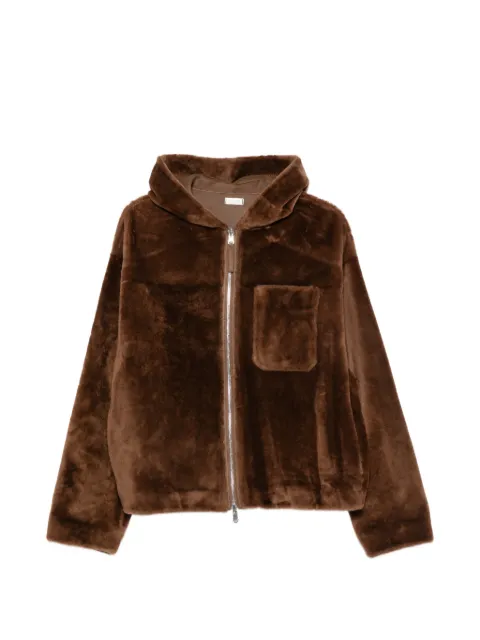 Utzon hooded chest-pocket reversible jacket