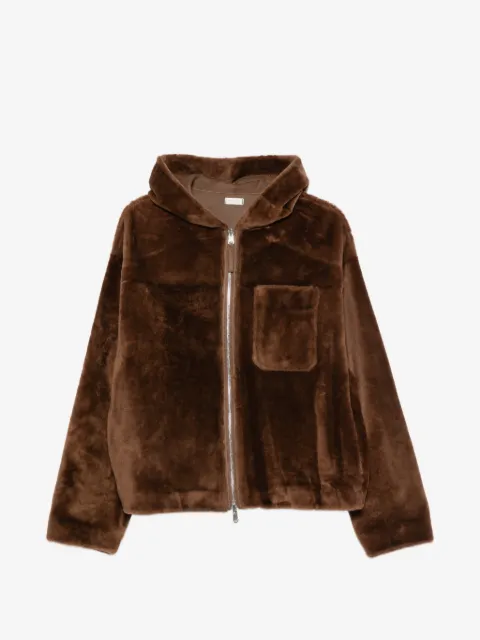 Utzon hooded chest-pocket reversible jacket