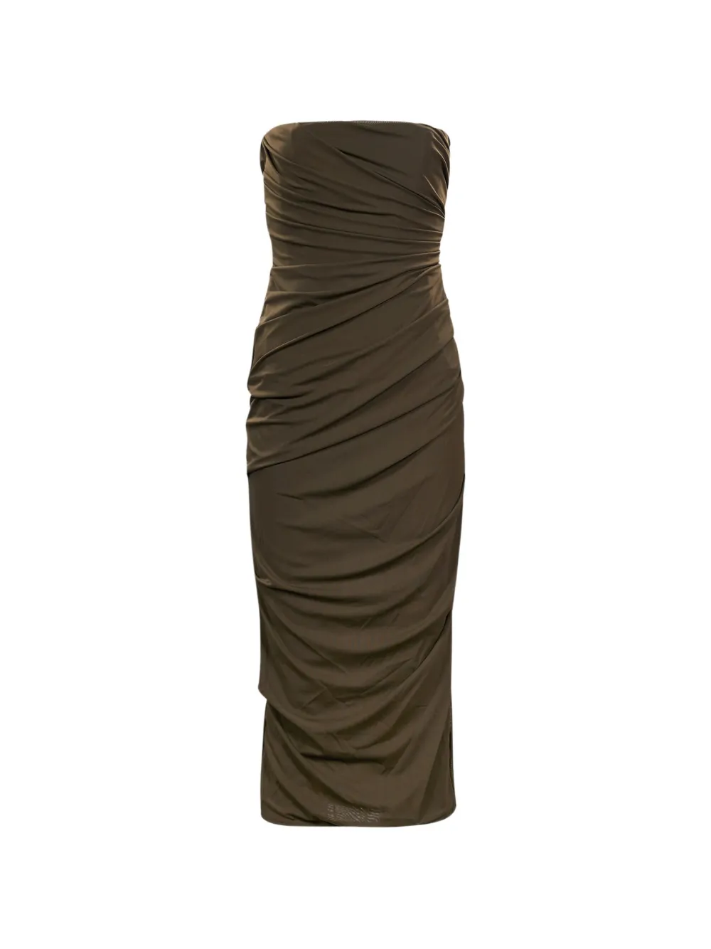 Alex Perry ruched strapless dress - Blau
