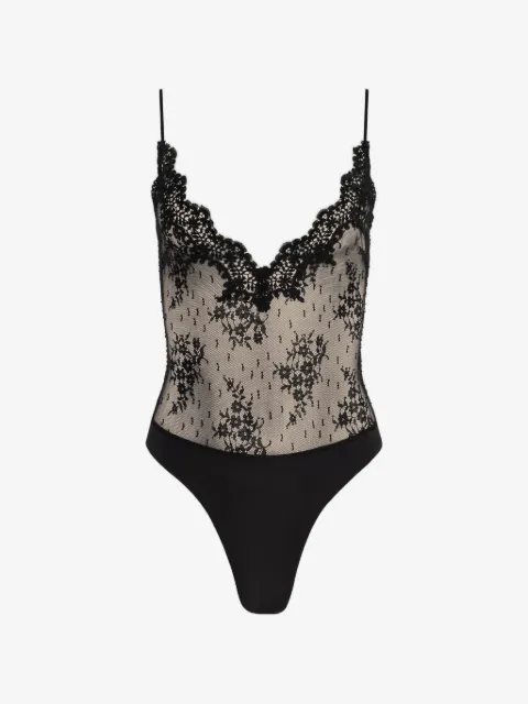 L'Agence Kaelith lace-trim bodysuit
