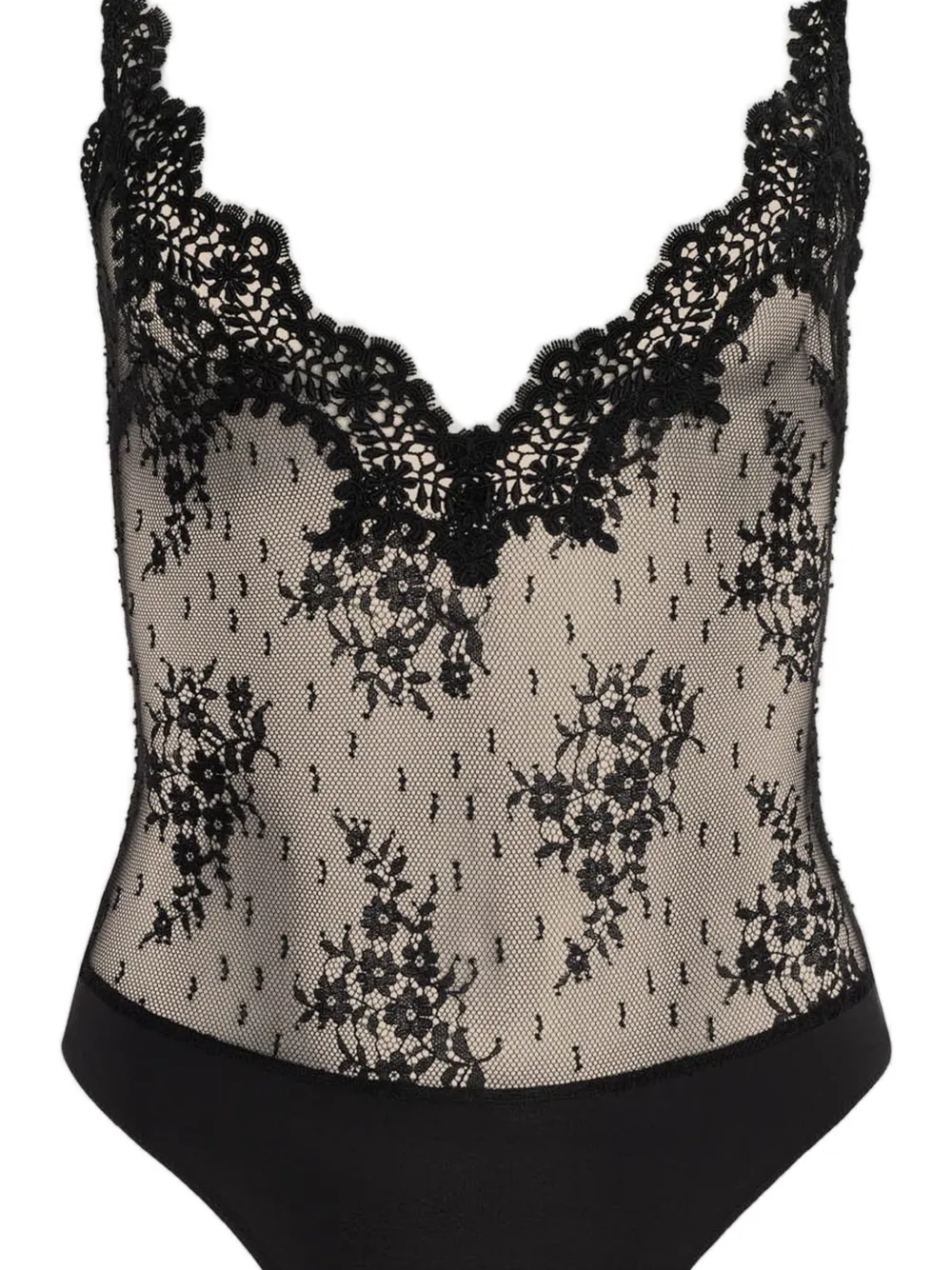L'Agence Kaelith body met kanten afwerking Zwart