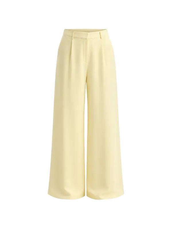 Twp Hudson Pleated Trousers in Yellow