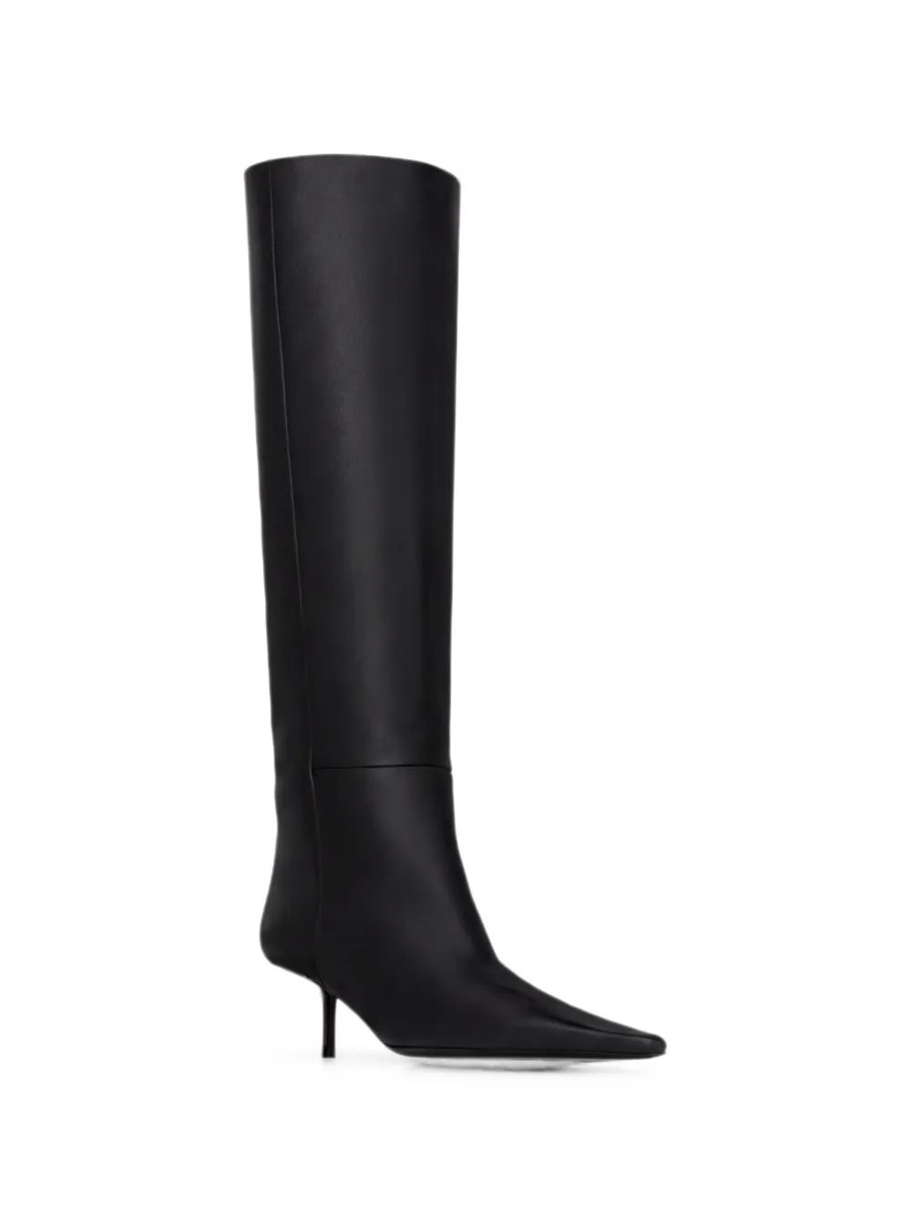 Saint Laurent pointed-toe knee-high boots Zwart