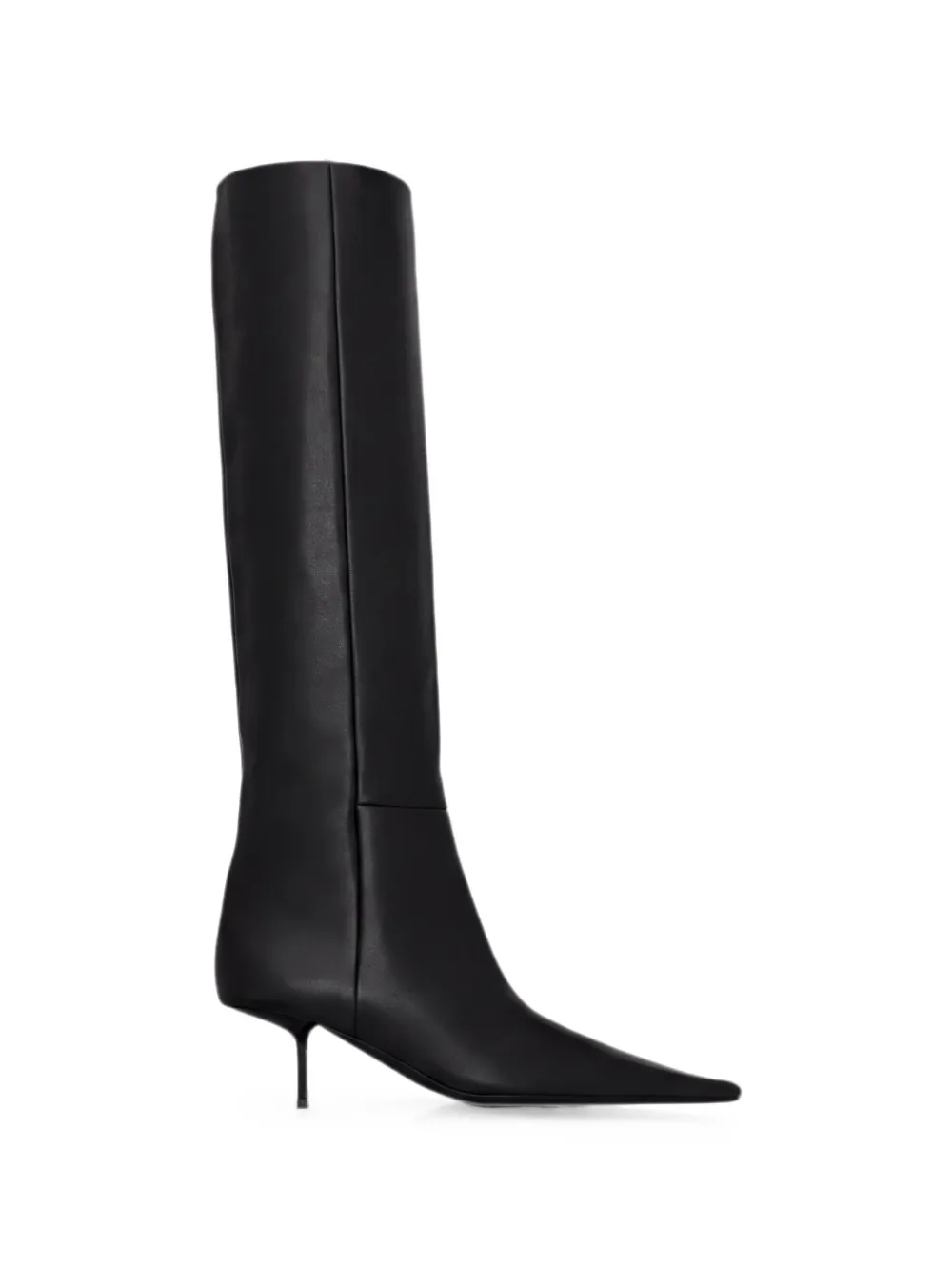 Saint Laurent pointed-toe knee-high boots Zwart