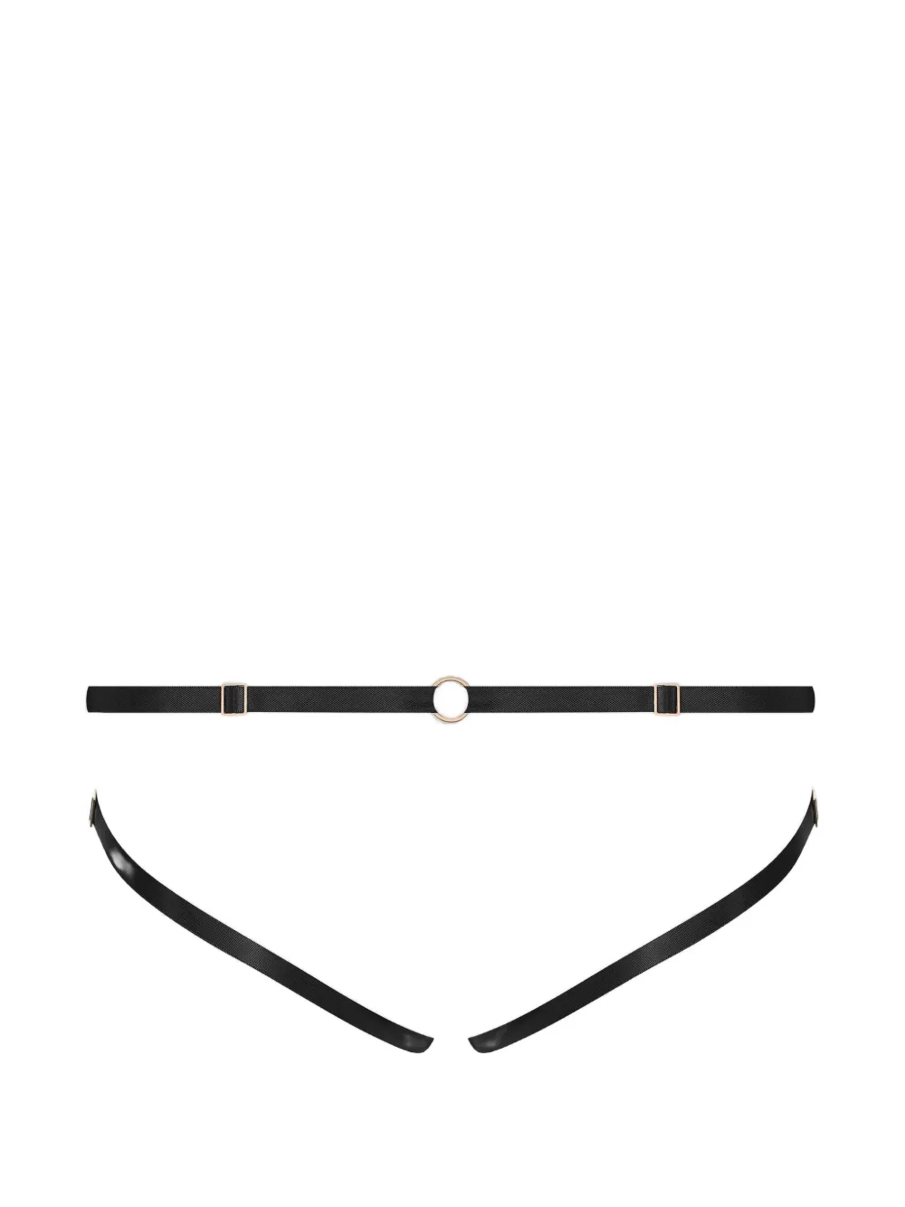 Maison Close String met kanten ringdetail Zwart