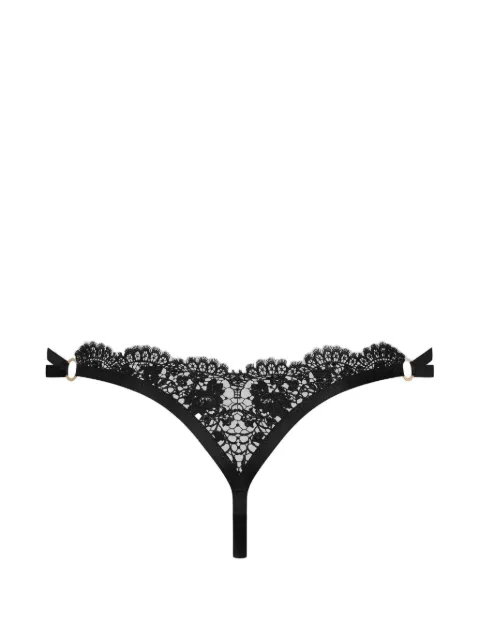 Maison Close tanga de encaje con detalle de anilla
