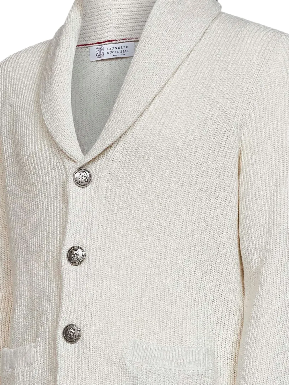 Brunello Cucinelli Vest met sjaalkraag Wit