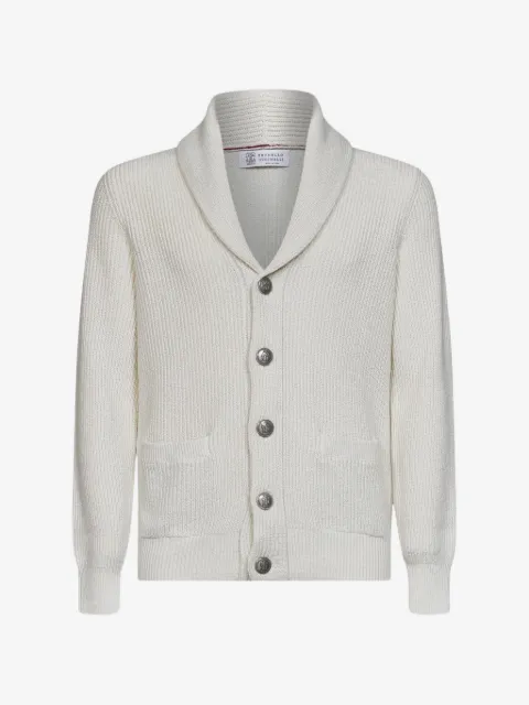 Brunello Cucinelli ribbed-knit shawl-collar cardigan