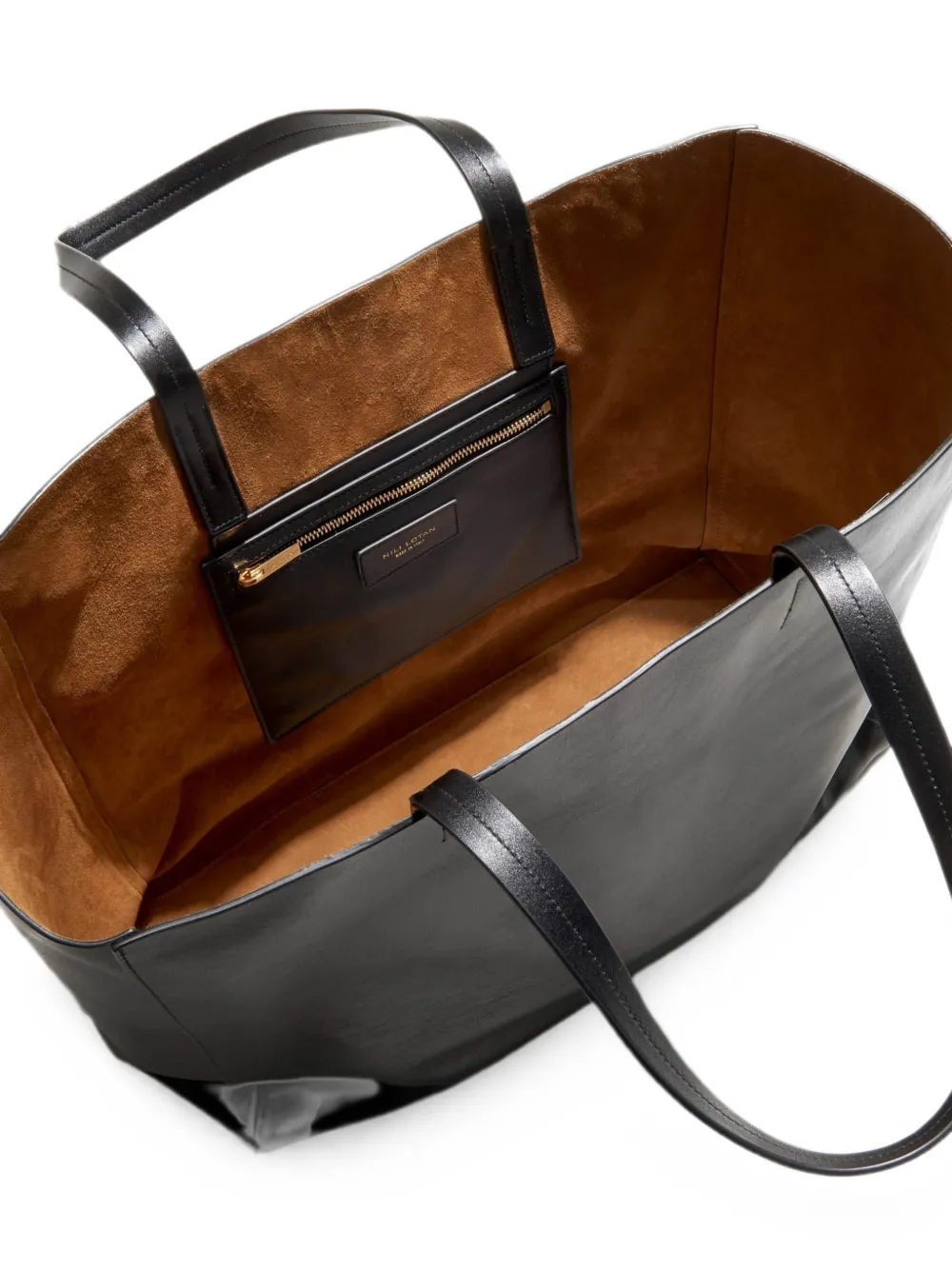 Nili Lotan Keith Leather Tote Bag in Black, view 3