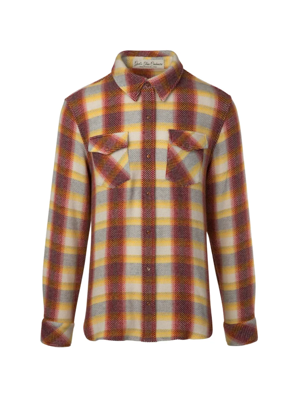 GOD'S TRUE CASHMERE cashmere plaid shirt