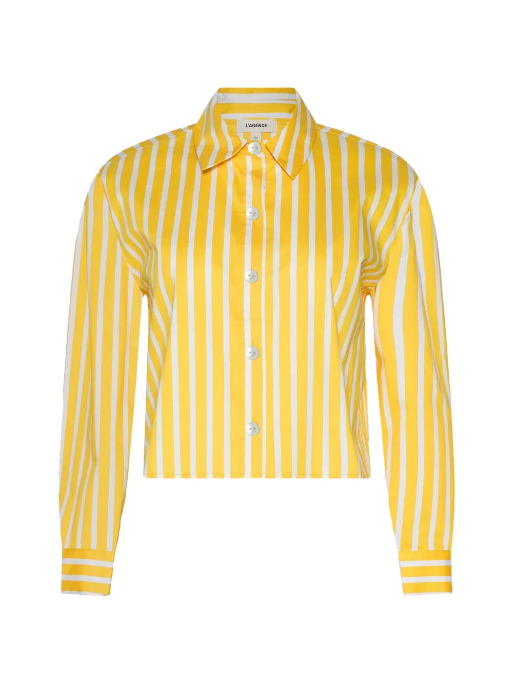 L'Agence Cosette cropped striped shirt - Gelb