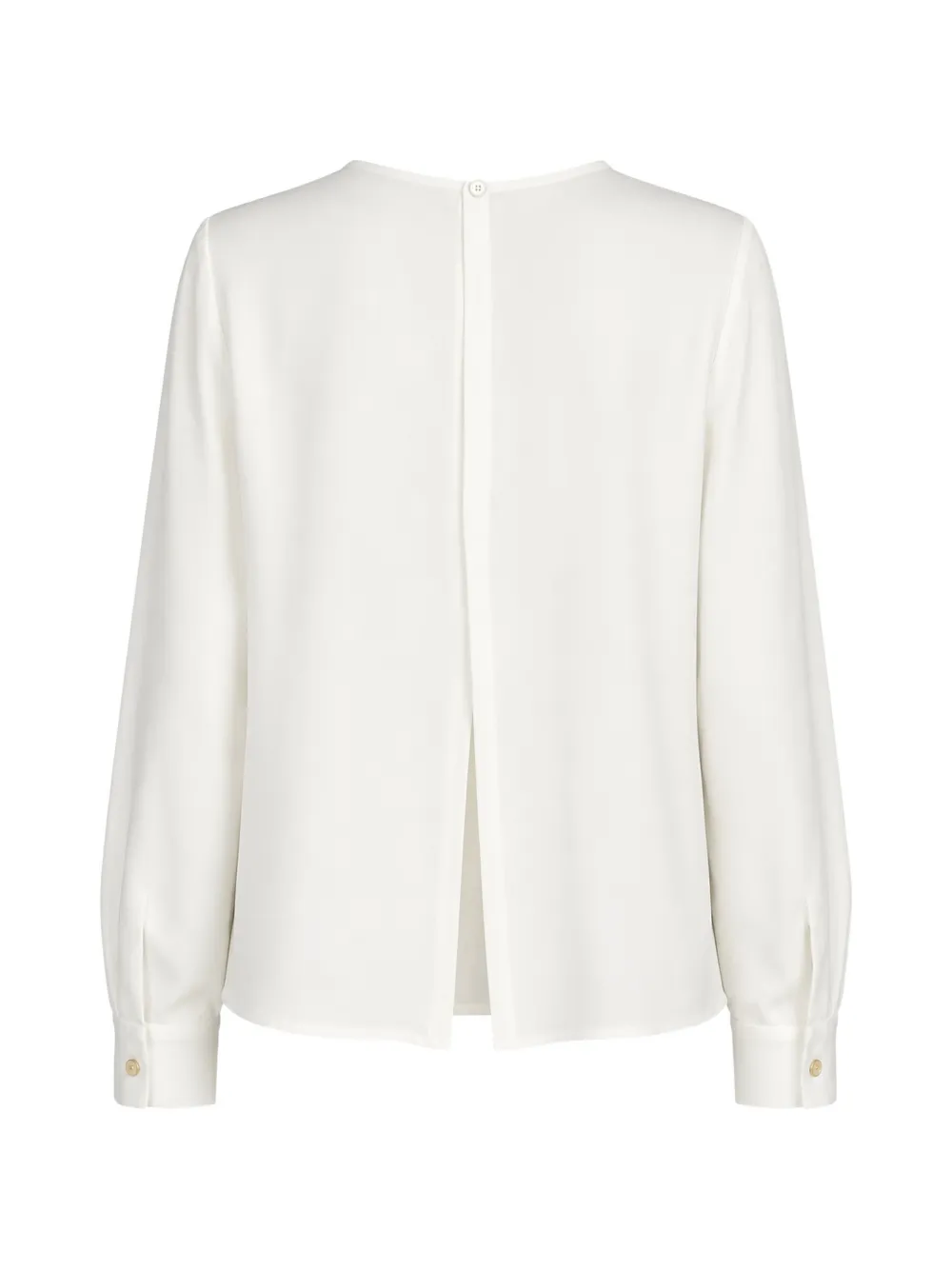 Dusan Blouse met knoopmanchetten en split Wit