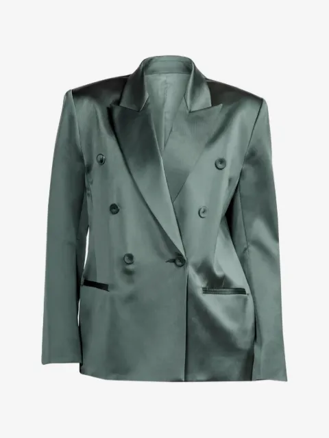 The Sei double-breasted satin blazer