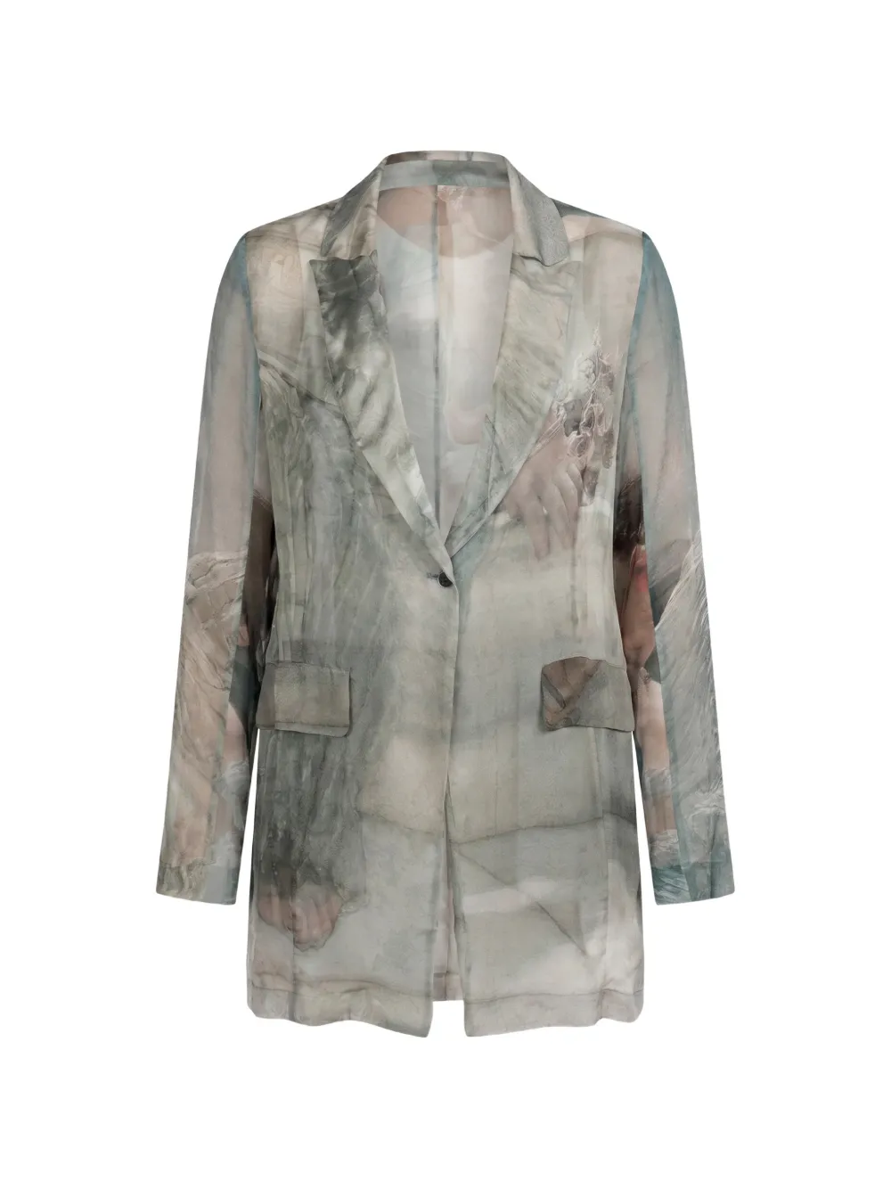 Masnada graphic-print unlined jacket - Toni neutri