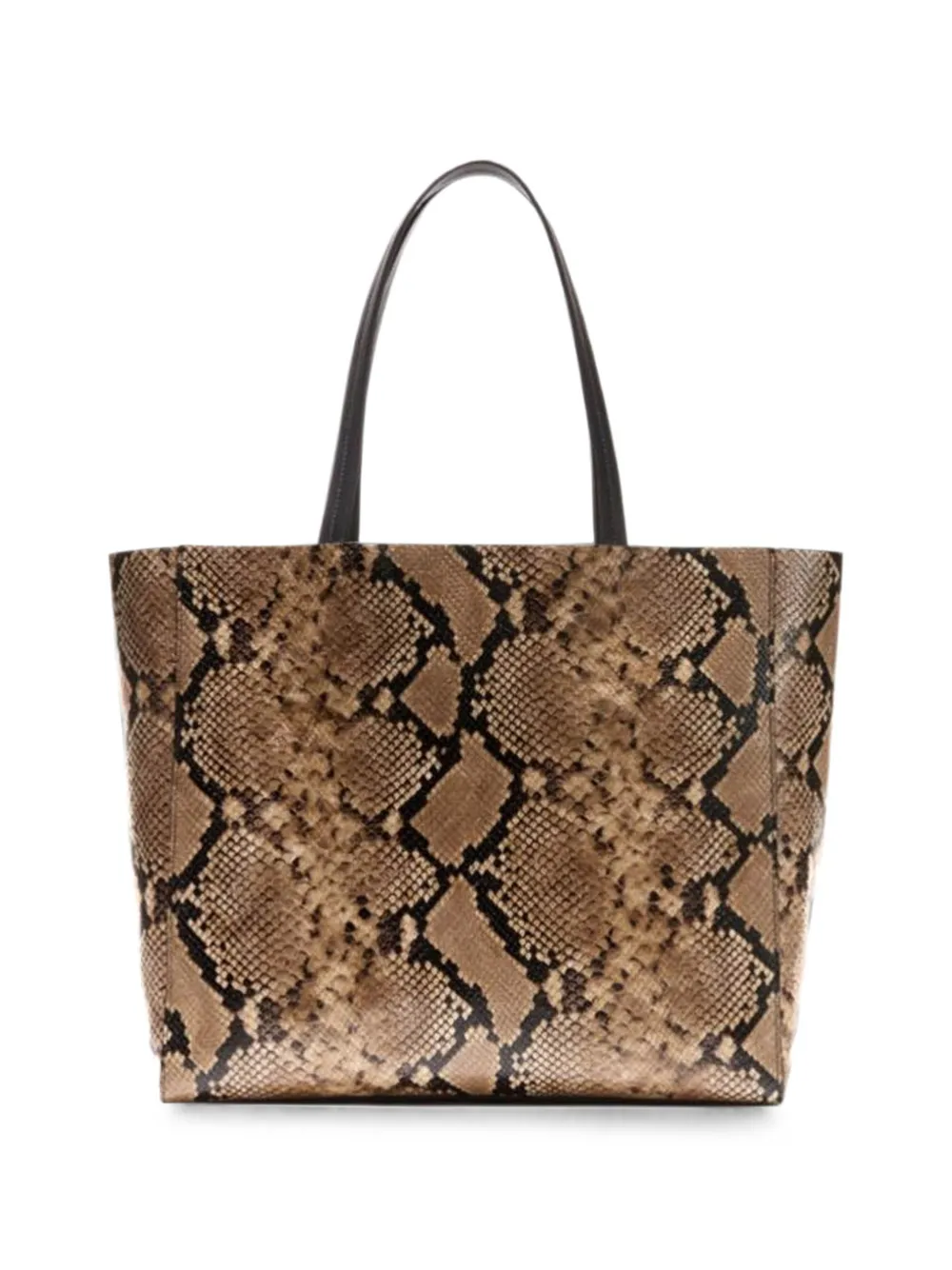 Nili Lotan Keith snakeskin-effect medium shoulder bag - Marrone