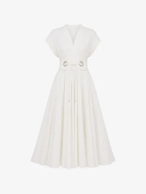 Alexis Riviera eyelet-embellished midi dress