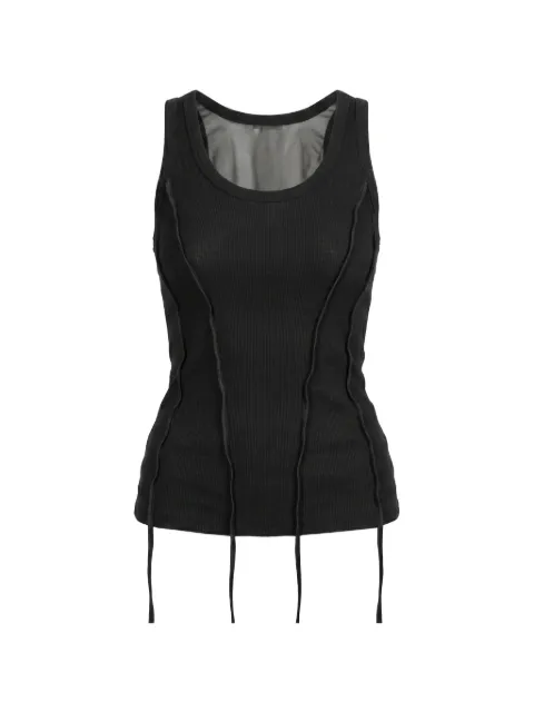 Masnada strap-detail fine-ribbed tank top