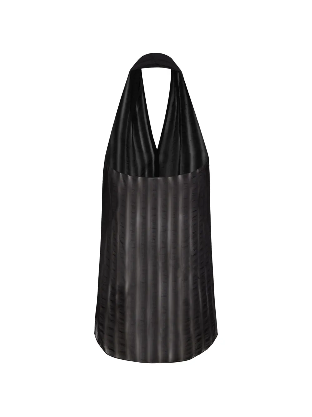 Cortana Brisa Halterneck Sleeveless Shirt in Black, view 2