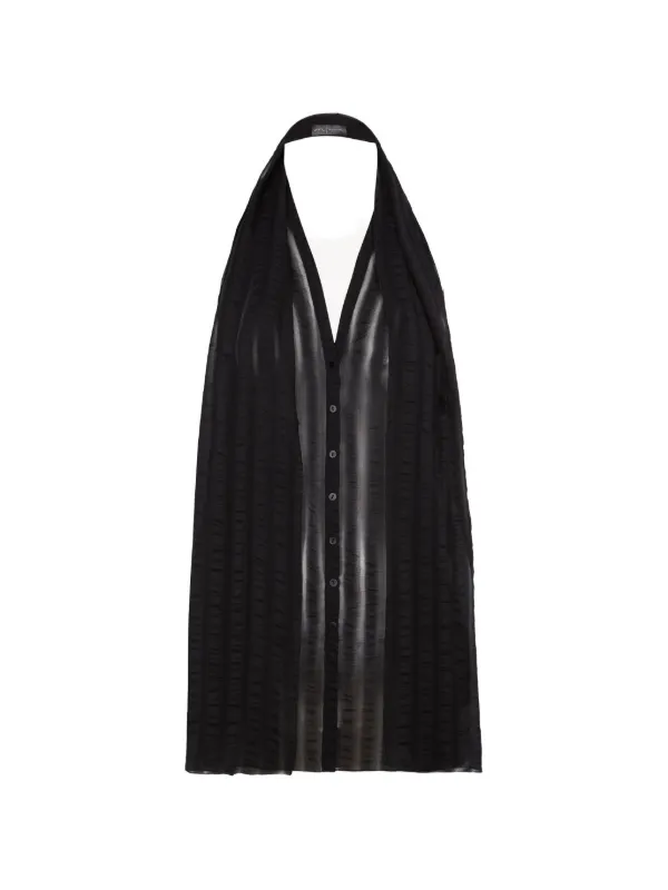 Cortana Brisa Halterneck Sleeveless Shirt in Black