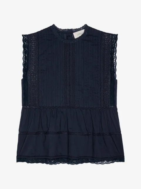The Great. Sonnet lace-trim top