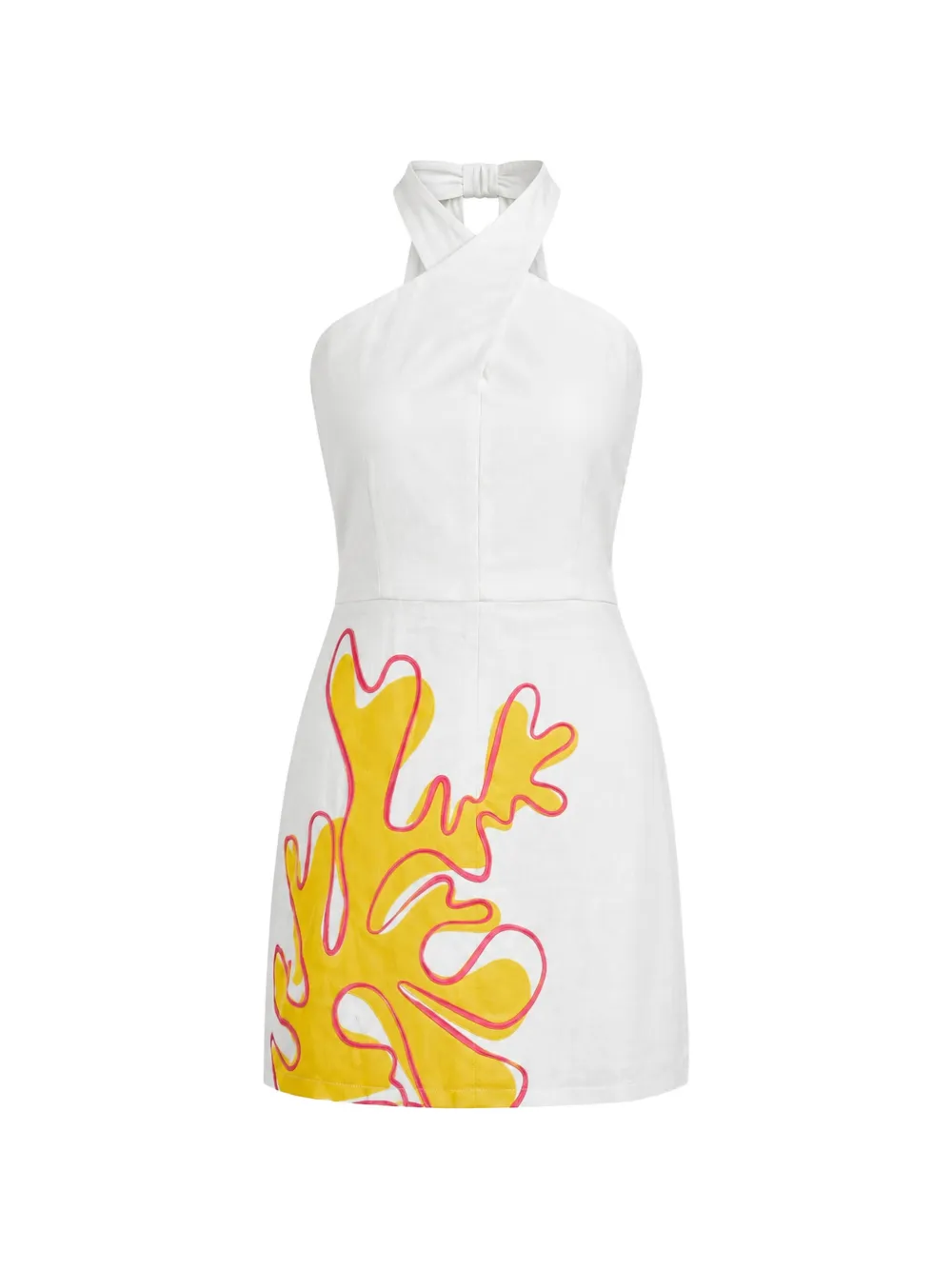 Cala de la Cruz Veneta coral-print mini dress