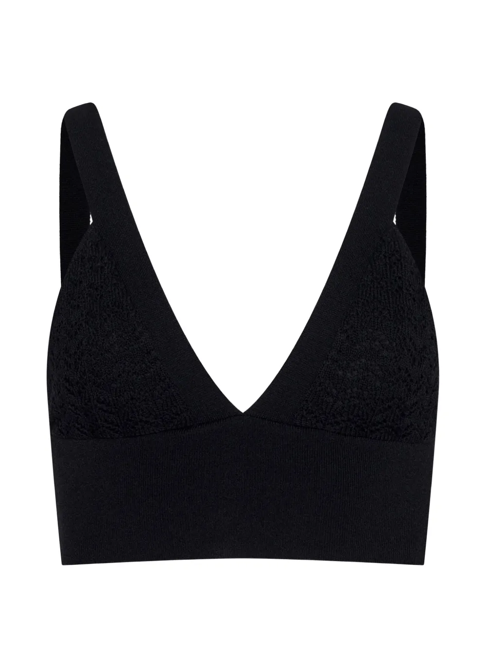 L'Agence Reverie pointelle-knit vest Zwart