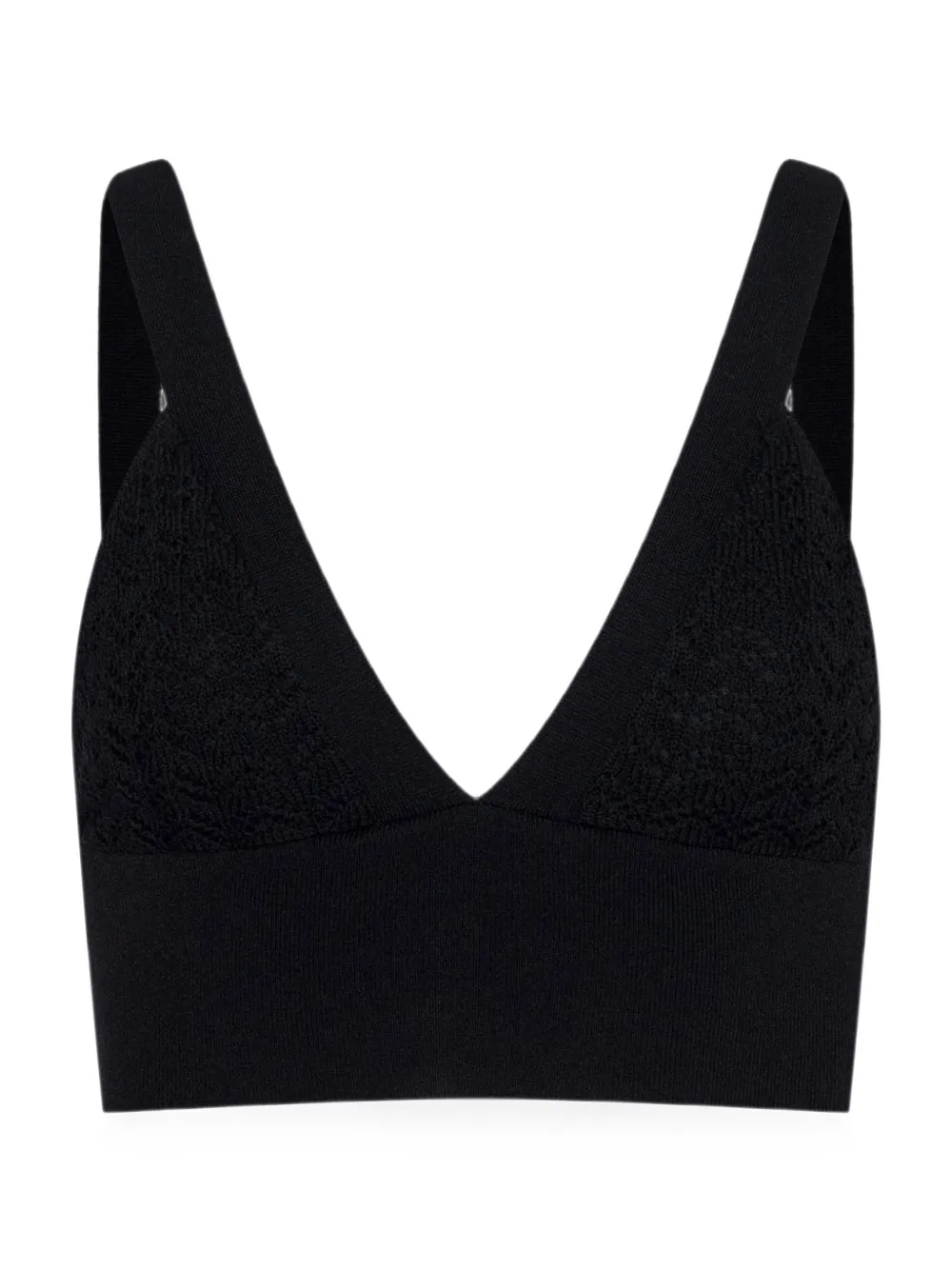 L'Agence Reverie pointelle-knit vest Zwart