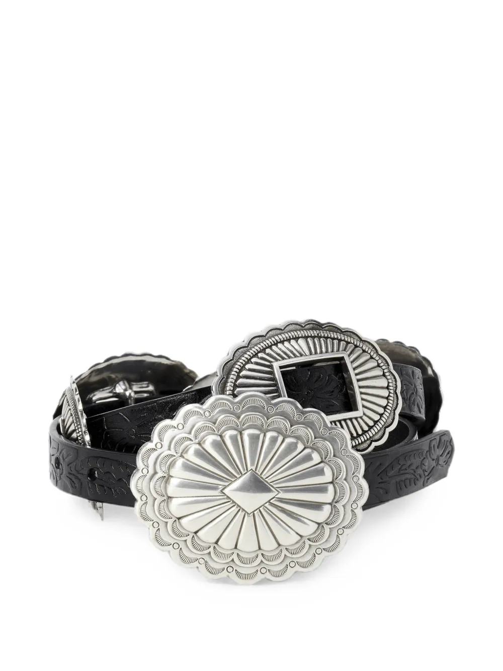 The Great. x Stetson embossed Concho belt - Schwarz