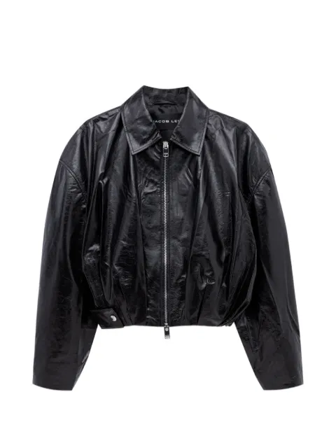 Jacob Lee leather bomber jacket