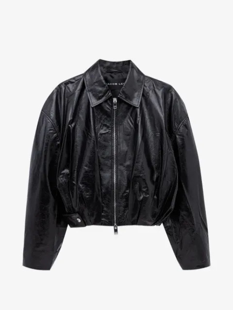 Jacob Lee leather bomber jacket