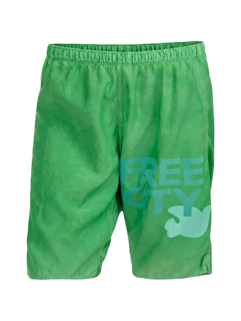 FreeCity logo-print elasticated shorts - Verde