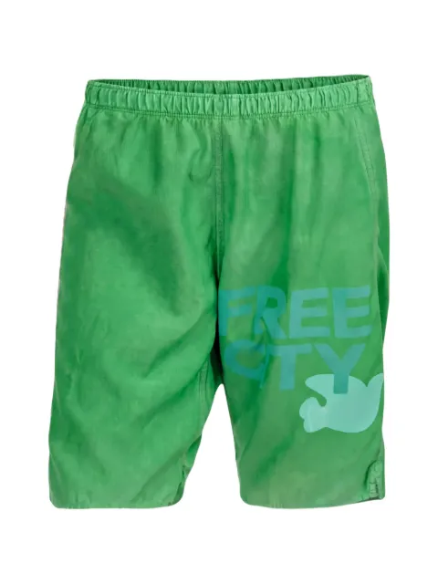FreeCity logo-print elasticated shorts