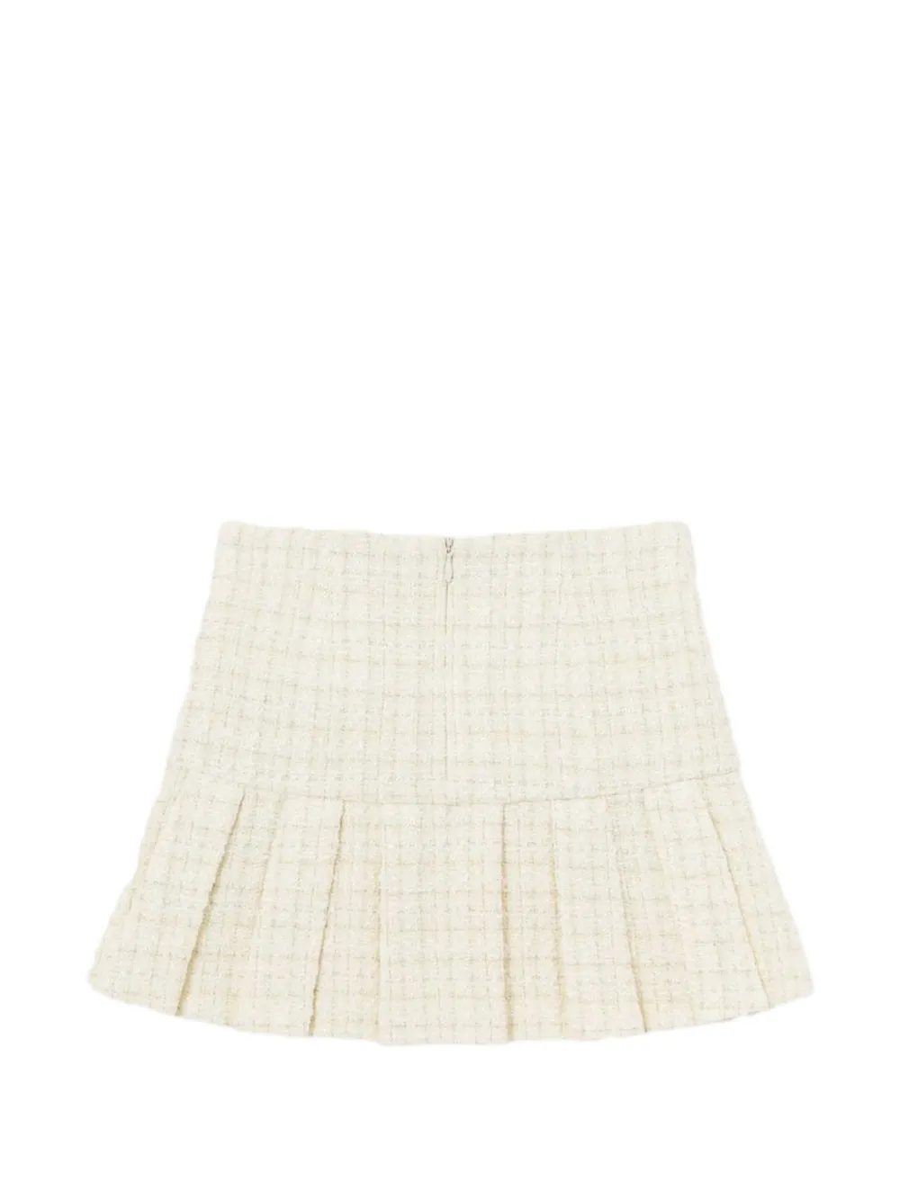 Self-Portrait Kids Bouclé plooirok Beige
