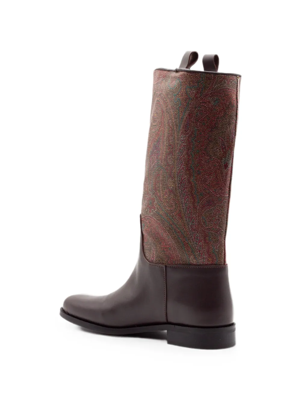 ETRO KIDS Pegaso paisley-jacquard boots Bruin