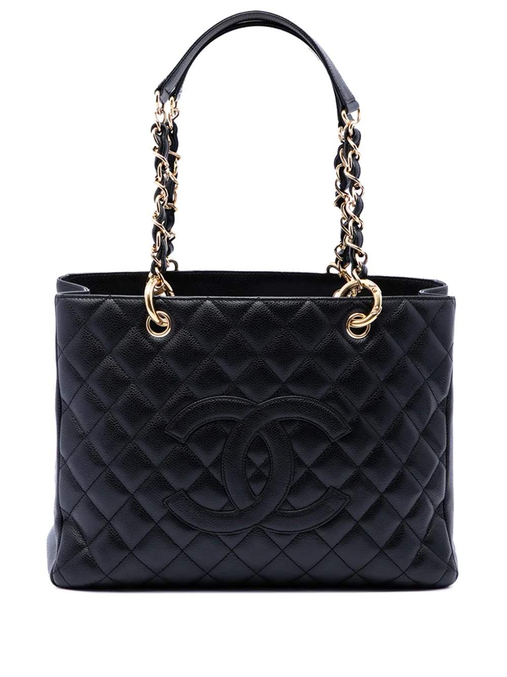 CHANEL Pre-Owned 2008-2009 Caviar Grand Shopping tote bag - Nero